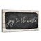 Crafted Creations Black and White 'Joy To The World' Christmas Rectangular Canvas Wall Art Decor 18" x 36"